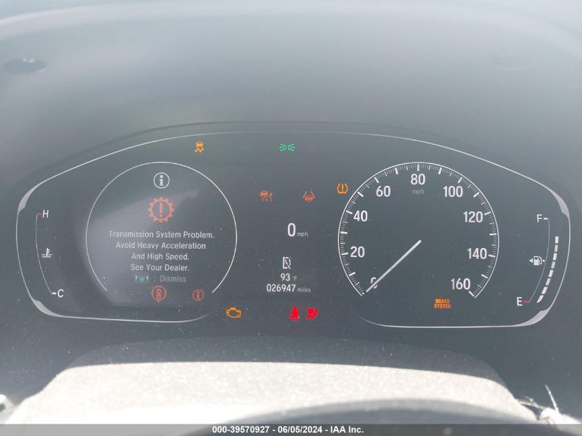 2022 Honda Accord Sport VIN: 1HGCV1F31NA094155 Lot: 39570927