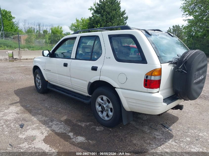 1999 Isuzu Rodeo Ls/Lse/S VIN: 4S2CM58W8X4304501 Lot: 39571001