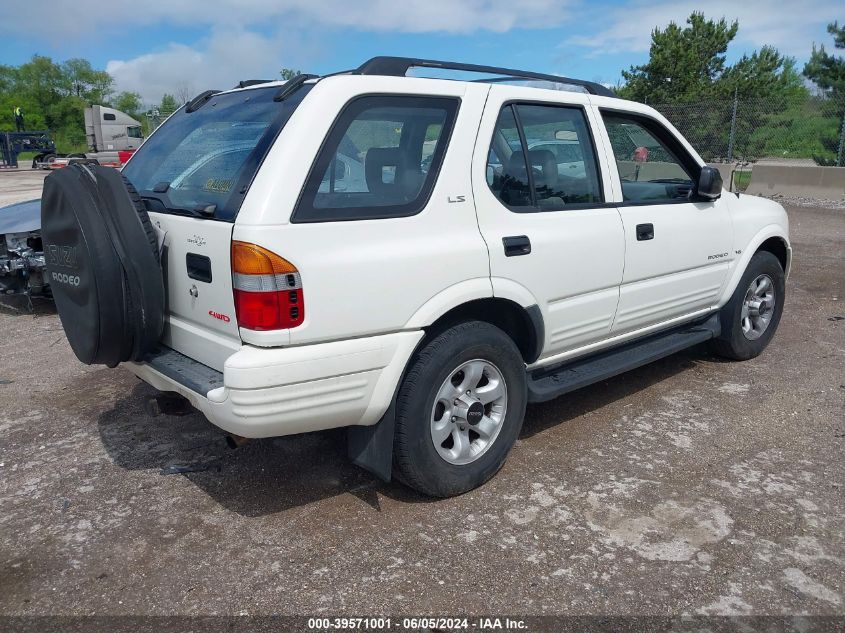 1999 Isuzu Rodeo Ls/Lse/S VIN: 4S2CM58W8X4304501 Lot: 39571001