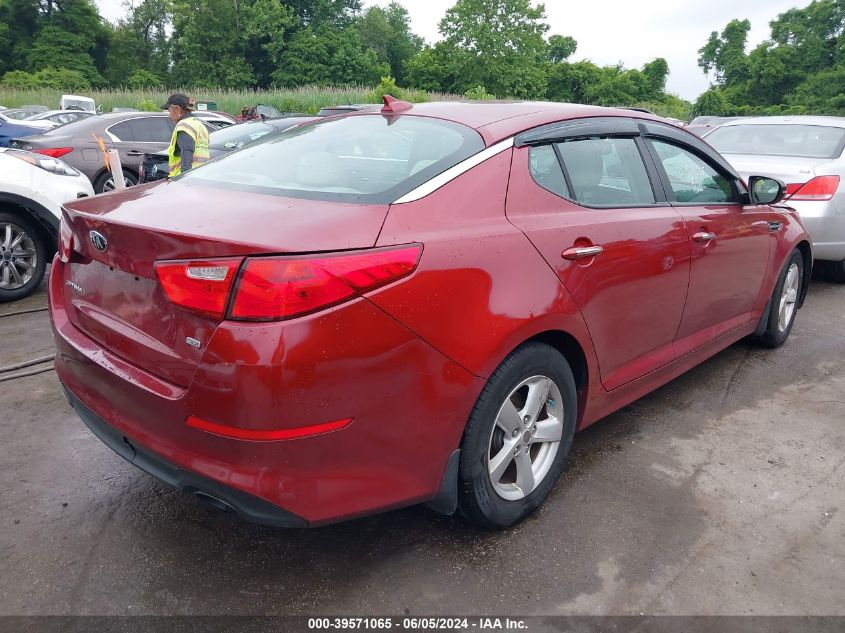 2014 Kia Optima Lx VIN: 5XXGM4A78EG282772 Lot: 39571065