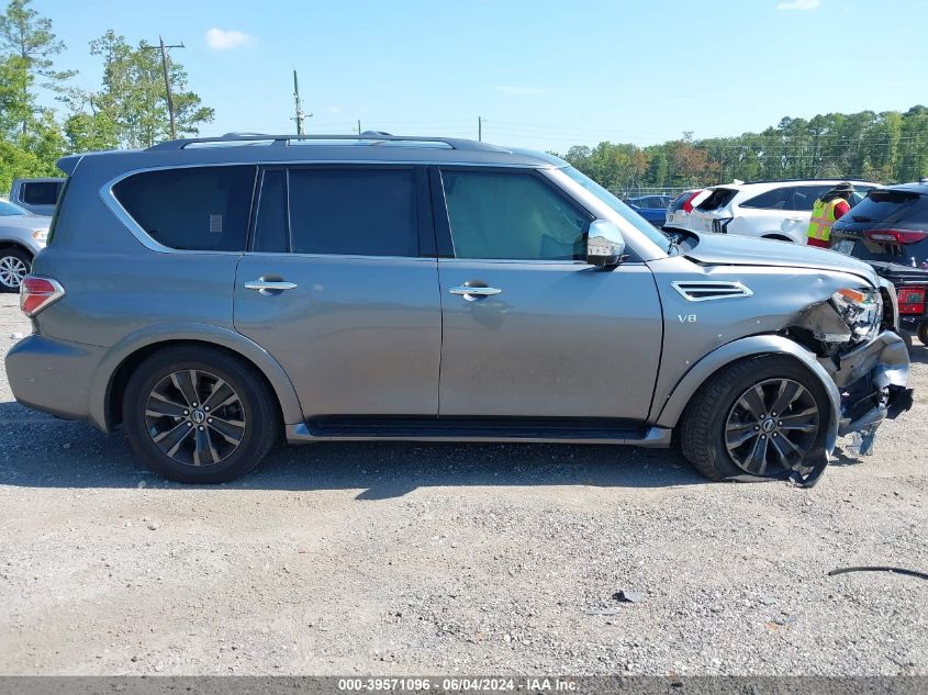 2019 Nissan Armada Platinum VIN: JN8AY2NFXK9351796 Lot: 39571096