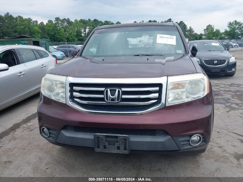 2012 Honda Pilot Ex-L VIN: 5FNYF4H5XCB021498 Lot: 39571115