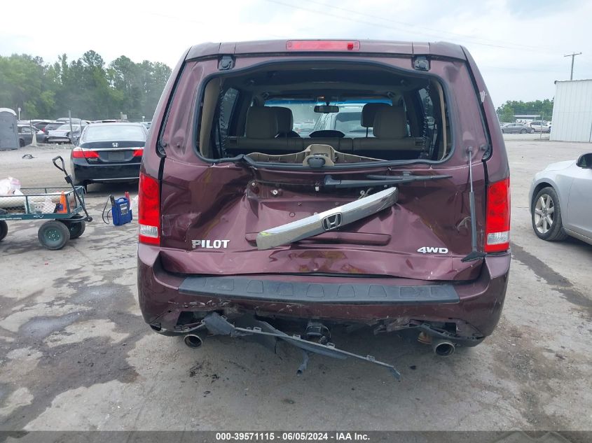 2012 Honda Pilot Ex-L VIN: 5FNYF4H5XCB021498 Lot: 39571115