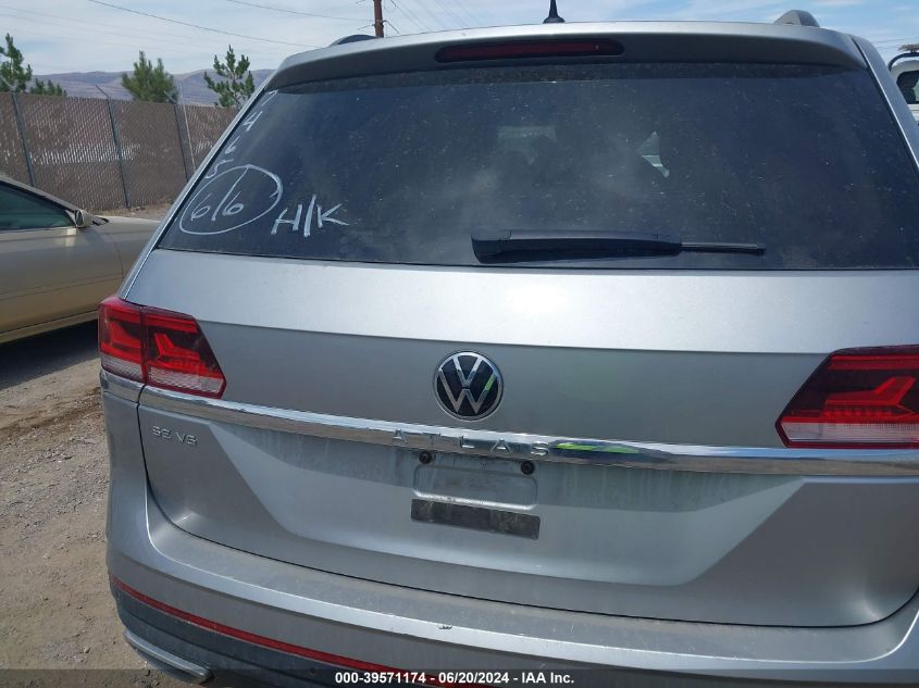 2021 Volkswagen Atlas 3.6L V6 Se W/Technology VIN: 1V2JR2CA2MC537465 Lot: 39571174