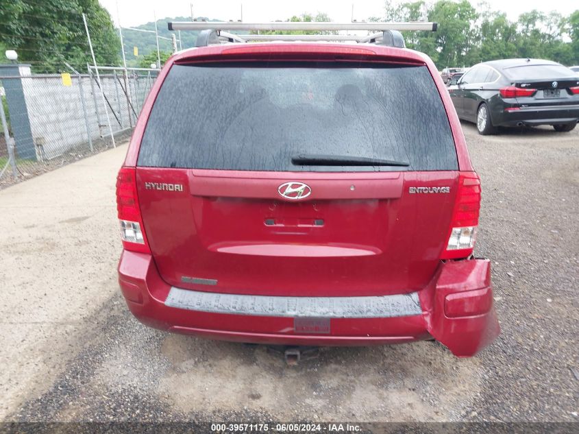 2007 Hyundai Entourage Gls/Limited/Se VIN: KNDMC233776020120 Lot: 39571175