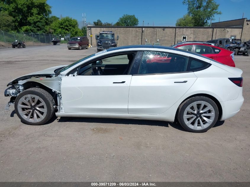 2022 Tesla Model 3 Long Range Dual Motor All-Wheel Drive VIN: 5YJ3E1EB2NF187507 Lot: 39571209