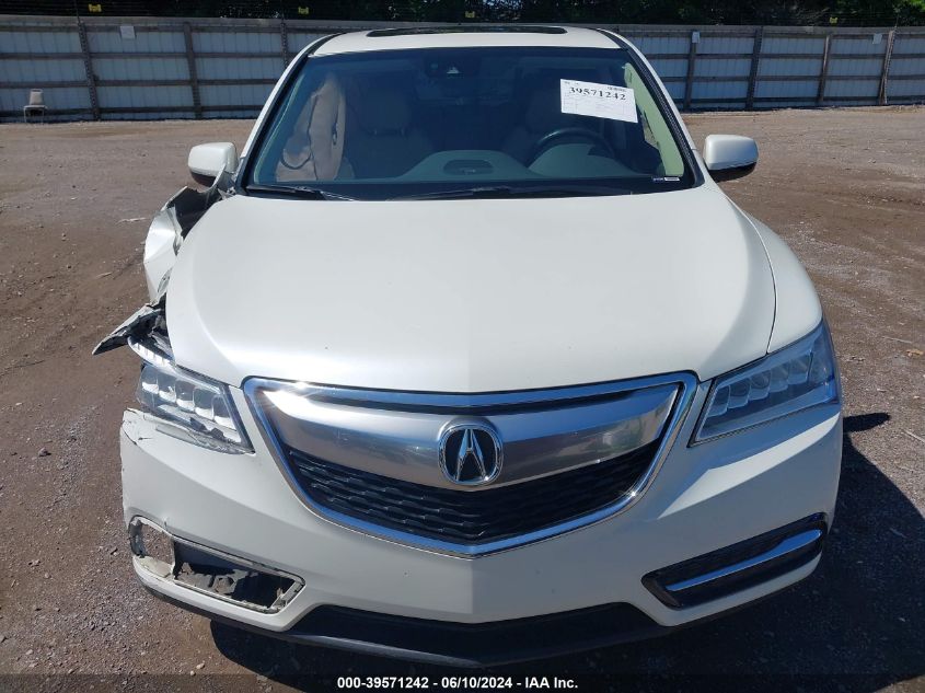 2016 Acura Mdx Technology Acurawatch Plus Packages/Technology Package VIN: 5FRYD4H49GB001356 Lot: 39571242