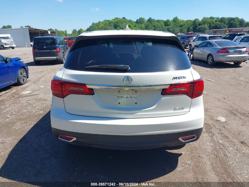 2016 Acura Mdx Technology Acurawatch Plus Packages/Technology Package VIN: 5FRYD4H49GB001356 Lot: 39571242