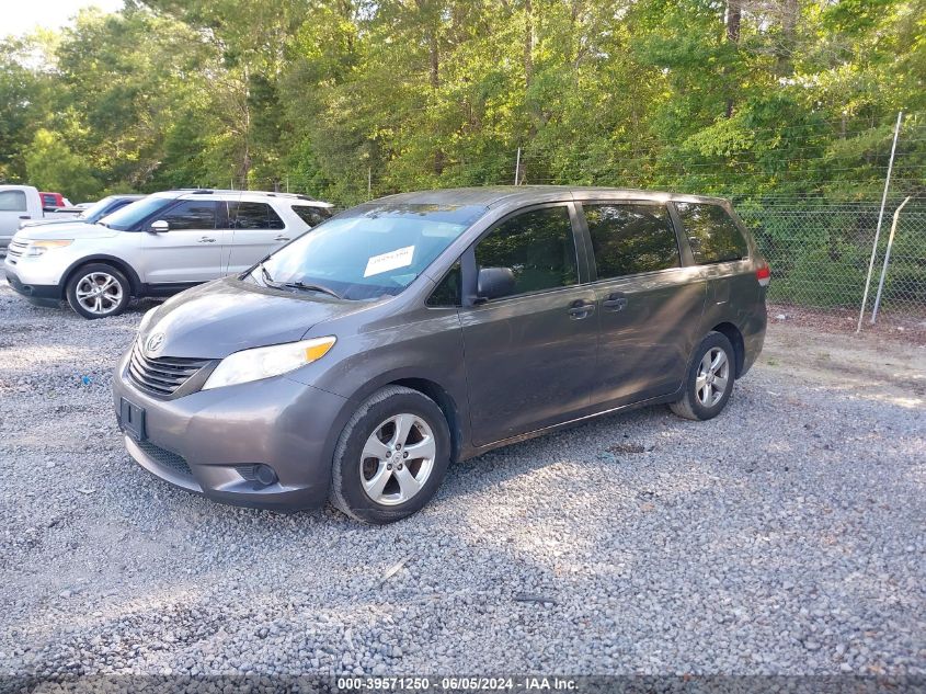 2012 Toyota Sienna Base V6 7 Passenger VIN: 5TDZK3DC5CS217570 Lot: 39571250