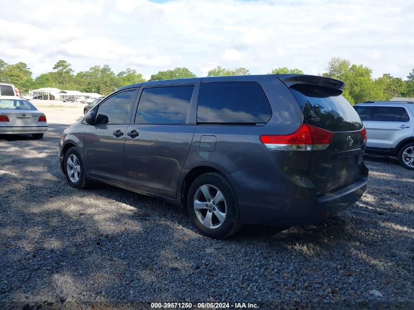 2012 Toyota Sienna Base V6 7 Passenger VIN: 5TDZK3DC5CS217570 Lot: 39571250