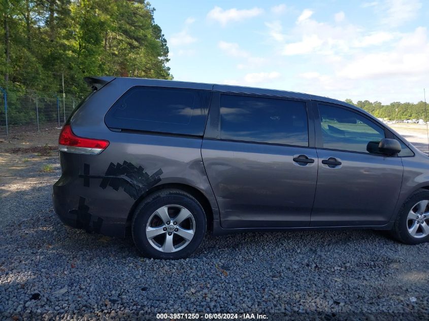 2012 Toyota Sienna Base V6 7 Passenger VIN: 5TDZK3DC5CS217570 Lot: 39571250