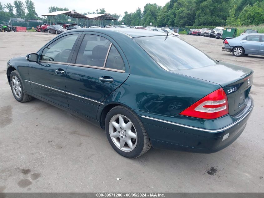 2002 Mercedes-Benz C 240 VIN: WDBRF61J02F174780 Lot: 39571280