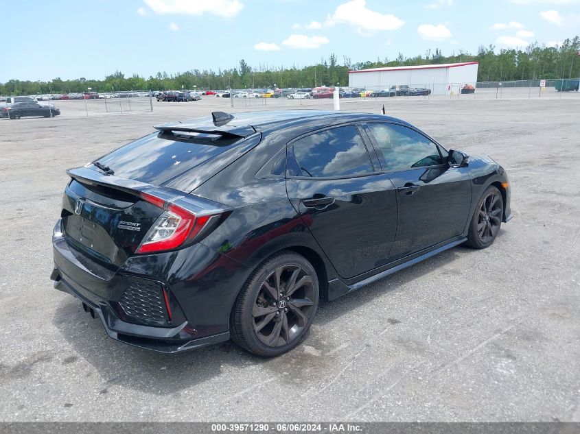 2018 Honda Civic Sport Touring VIN: SHHFK7H95JU216475 Lot: 39571290