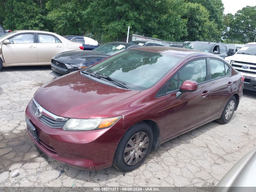 2012 Honda Civic Lx VIN: 19XFB2F51CE078270 Lot: 39571371