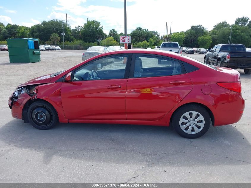 2016 Hyundai Accent Se VIN: KMHCT4AE4GU072694 Lot: 39571378