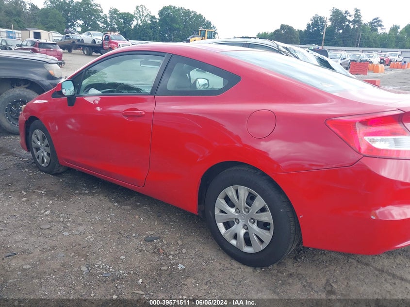 2012 Honda Civic Lx VIN: 2HGFG3B50CH557721 Lot: 39571511