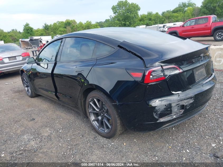 2021 Tesla Model 3 Standard Range Plus Rear-Wheel Drive VIN: 5YJ3E1EA3MF031790 Lot: 39571514