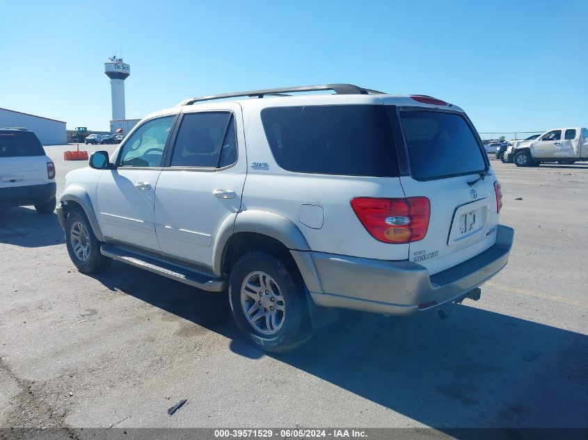 2003 Toyota Sequoia Sr5 V8 VIN: 5TDBT44AX3S192779 Lot: 39571529