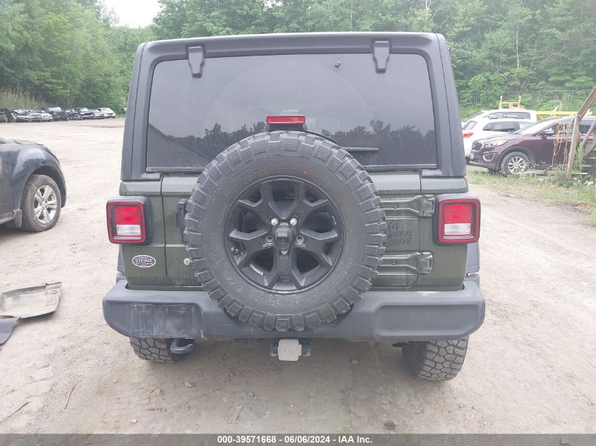 2022 Jeep Wrangler Unlimited Willys Sport 4X4 VIN: 1C4HJXDG1NW277860 Lot: 39571668