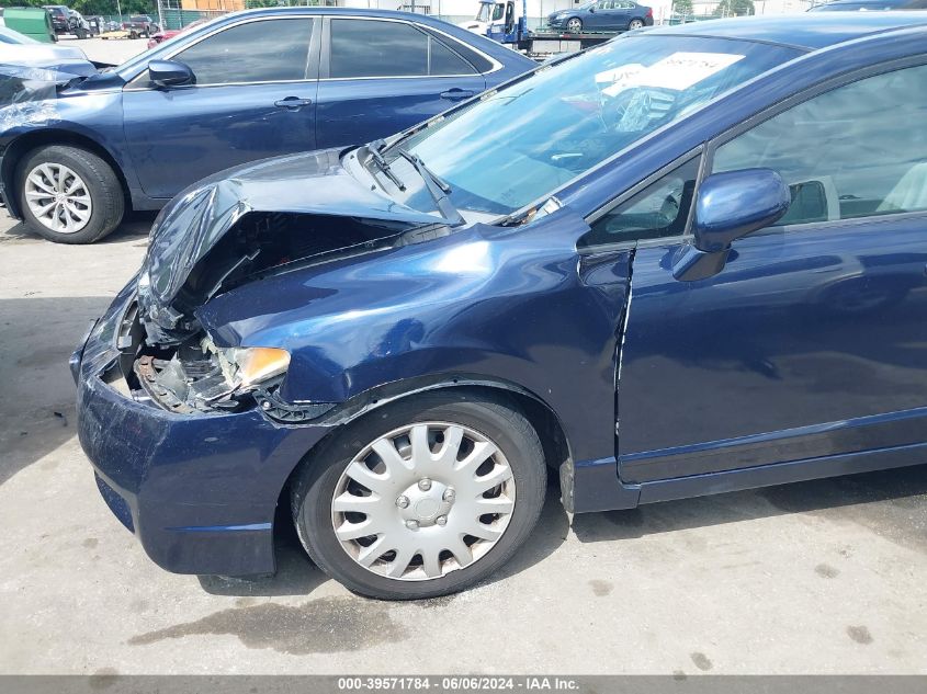 2009 Honda Civic Lx VIN: 2HGFA165X9H517655 Lot: 39571784