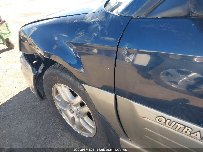 2001 Subaru Outback VIN: 4S3BH665617622196 Lot: 39571821