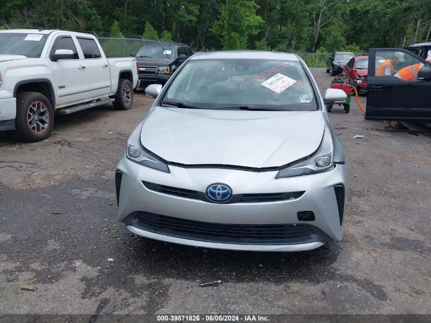 2019 Toyota Prius Le VIN: JTDKARFU6K3078711 Lot: 39571826