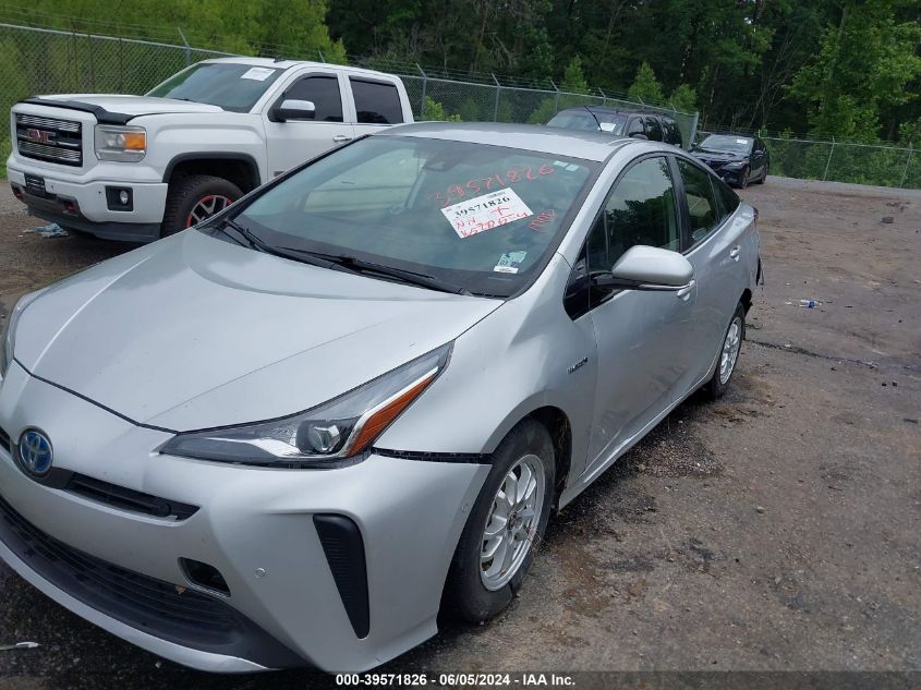 2019 Toyota Prius Le VIN: JTDKARFU6K3078711 Lot: 39571826