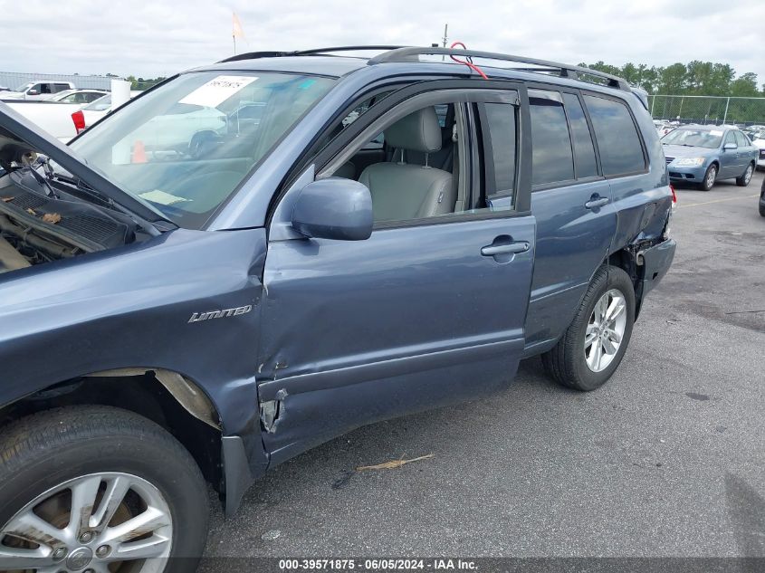 2006 Toyota Highlander Hybrid Limited V6 VIN: JTEDW21A060002757 Lot: 39571875