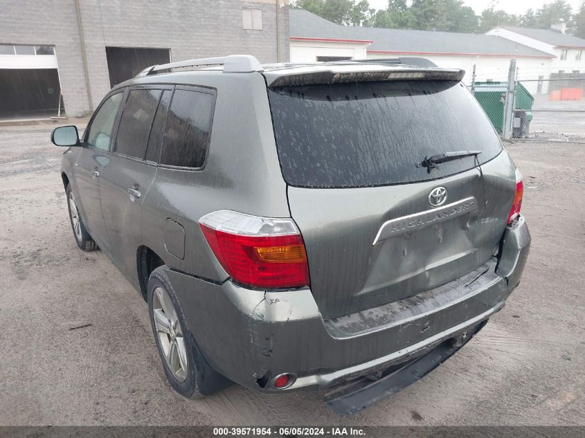 2008 Toyota Highlander Sport VIN: JTEES43A782018566 Lot: 39571954