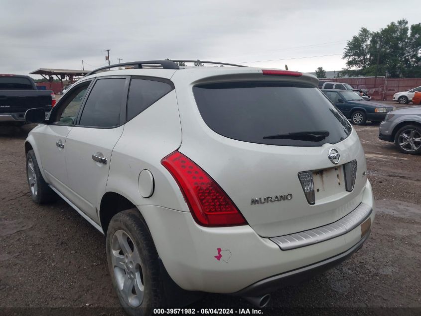 2007 Nissan Murano Sl VIN: JN8AZ08T17W504397 Lot: 39571982