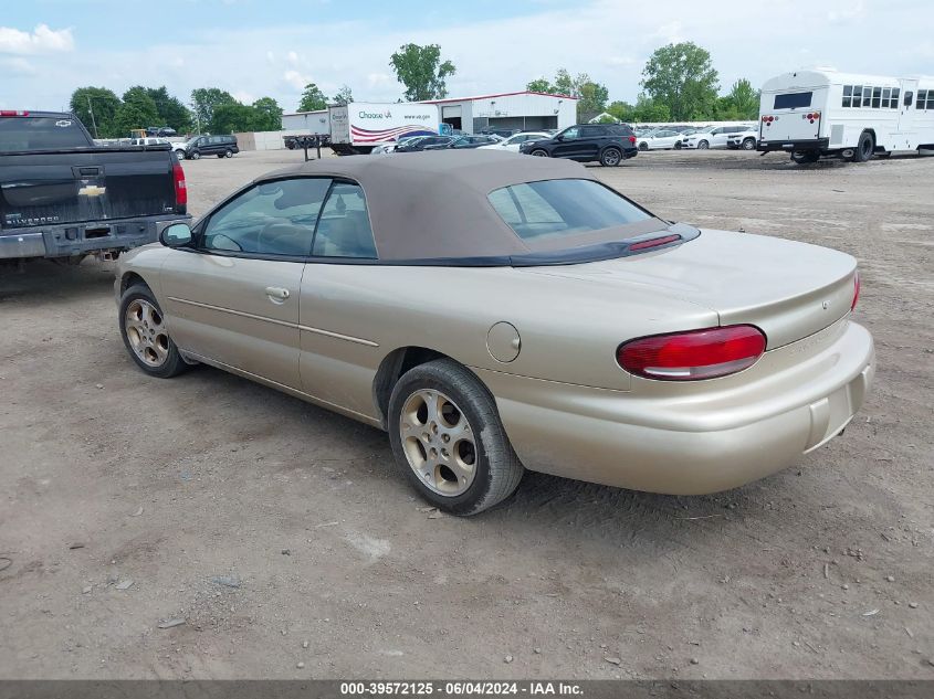 1999 Chrysler Sebring Jxi VIN: 3C3EL55H7XT566795 Lot: 39572125