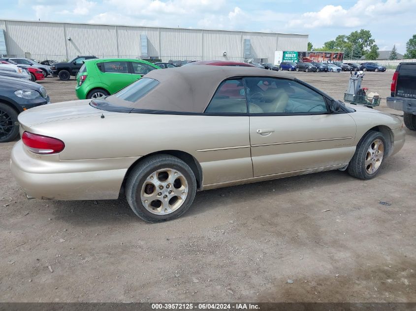 1999 Chrysler Sebring Jxi VIN: 3C3EL55H7XT566795 Lot: 39572125