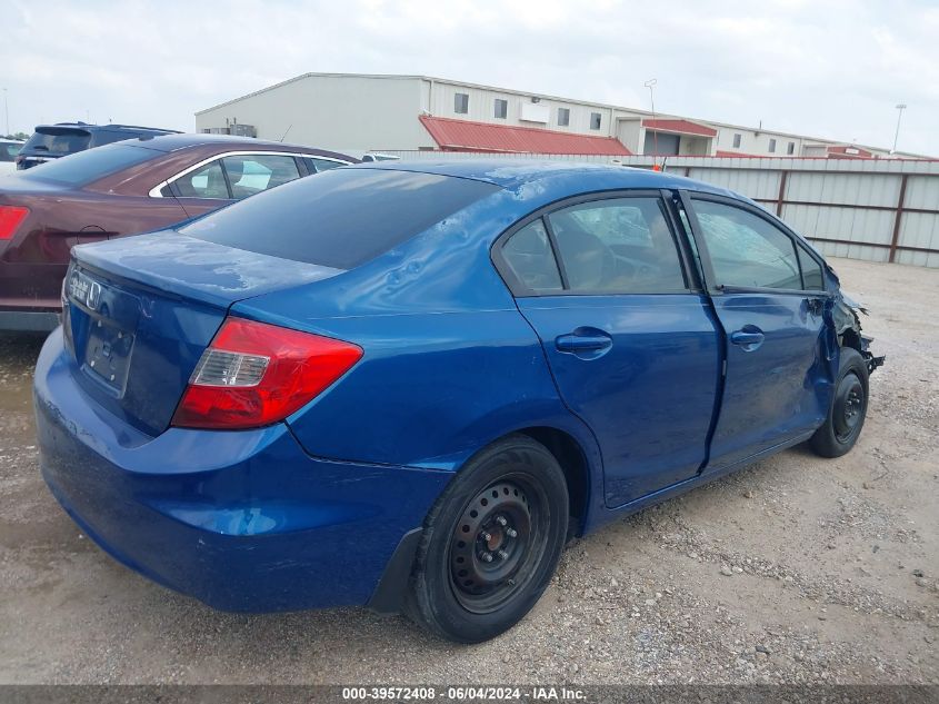 2012 Honda Civic Lx VIN: 2HGFB2F56CH531384 Lot: 39572408