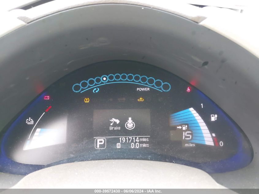 2012 Nissan Leaf Sv VIN: JN1AZ0CP9CT019381 Lot: 39572430