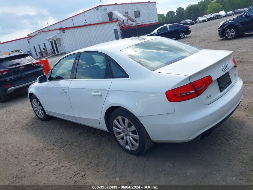 2013 Audi A4 2.0T Premium VIN: WAUAFAFL5DA108184 Lot: 39572439