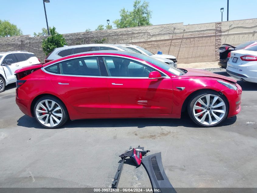 2019 Tesla Model 3 Long Range/Performance VIN: 5YJ3E1EB4KF214007 Lot: 39572480