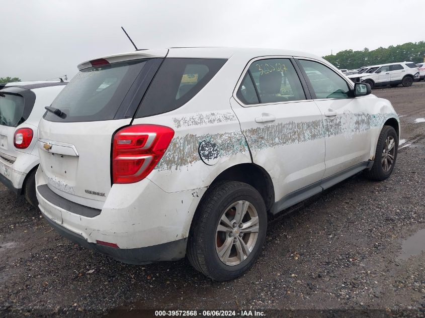 2016 Chevrolet Equinox Ls VIN: 2GNFLEEK4G6225622 Lot: 39572568