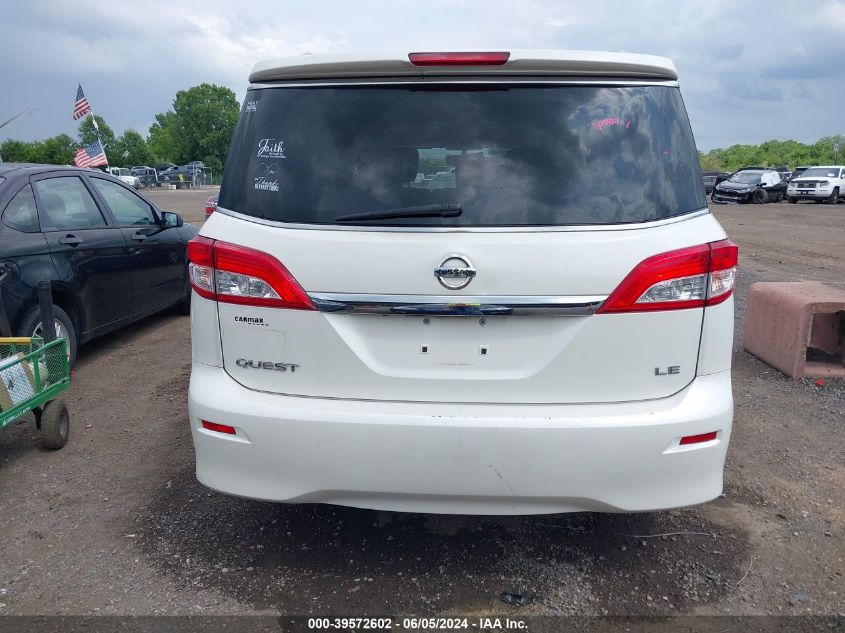 2014 Nissan Quest Le/S/Sl/Sv VIN: JN8AE2KP7E9106903 Lot: 39572602