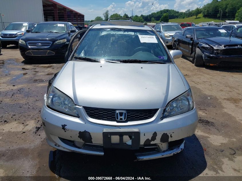 2005 Honda Civic Ex VIN: 1HGEM21905L041187 Lot: 39572668