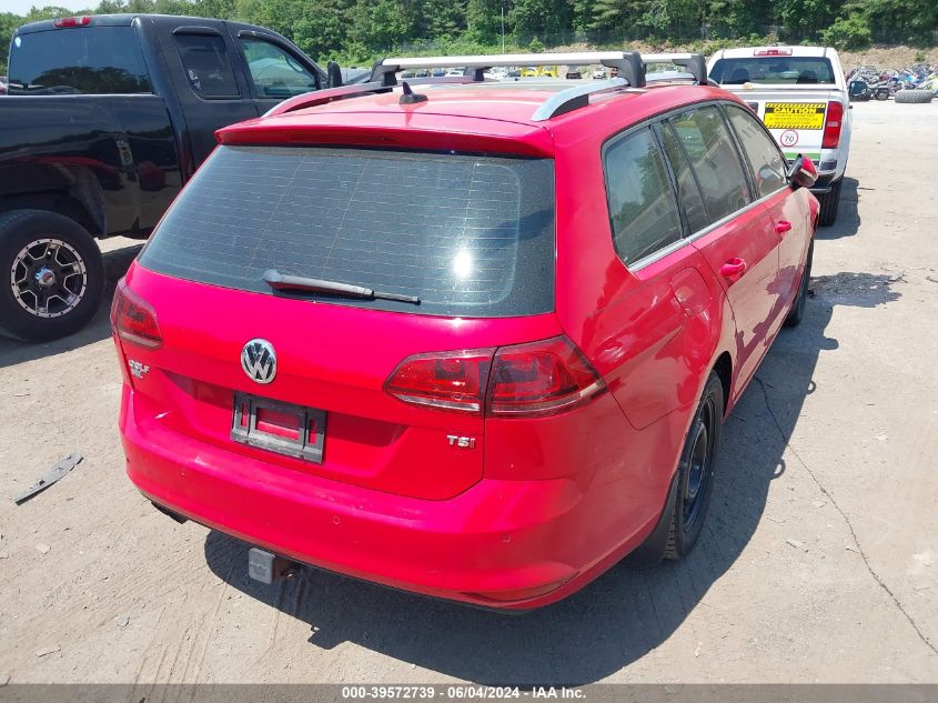 2016 Volkswagen Golf Sportwagen Tsi Sel 4-Door VIN: 3VWC17AU6GM510796 Lot: 39572739