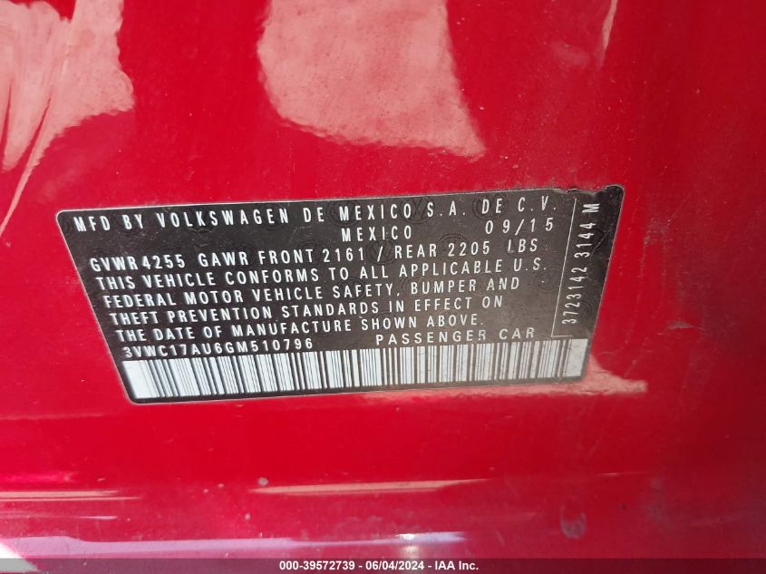 2016 VOLKSWAGEN GOLF SPORTWAGEN TSI SEL 4-DOOR - 3VWC17AU6GM510796