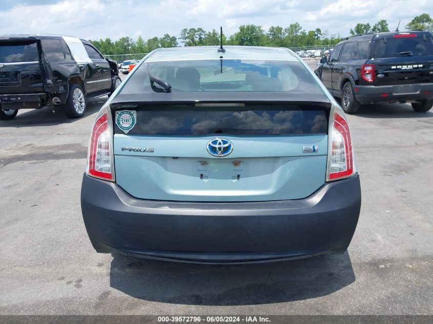 2012 Toyota Prius Three VIN: JTDKN3DU2C1492750 Lot: 39572796