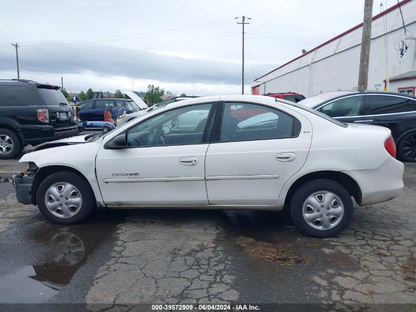 2001 Dodge Neon Se VIN: 1B3ES46C81D232463 Lot: 39572909