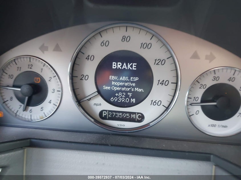 2009 Mercedes-Benz E 350 350 VIN: WDBUF56X69B376638 Lot: 39572937