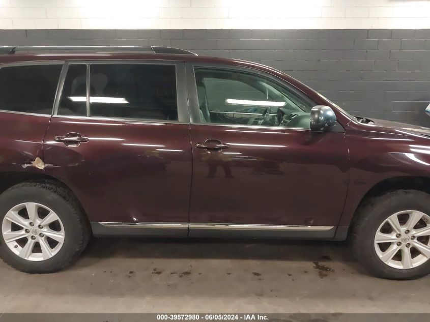 2013 Toyota Highlander Base Plus V6 VIN: 5TDBK3EH5DS176628 Lot: 39572980