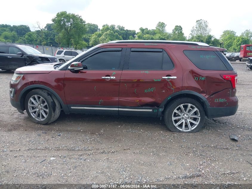 2016 Ford Explorer Limited VIN: 1FM5K7F81GGC93913 Lot: 39573167