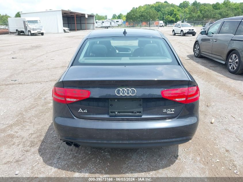 2014 Audi A4 2.0T Premium VIN: WAUBFAFL9EN038767 Lot: 39573168