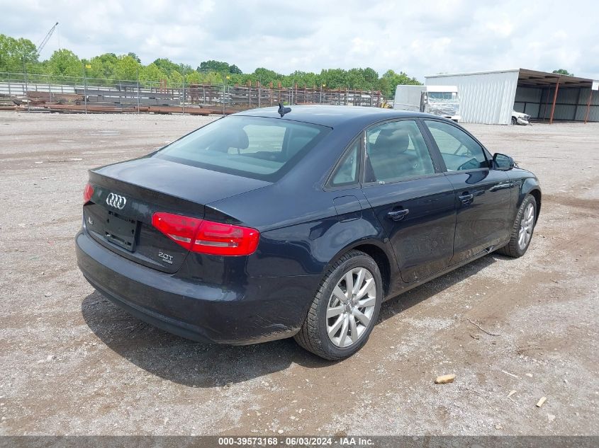 2014 Audi A4 2.0T Premium VIN: WAUBFAFL9EN038767 Lot: 39573168