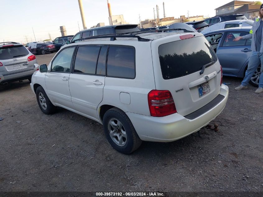 2003 Toyota Highlander VIN: JTEGD21A630072228 Lot: 39573192