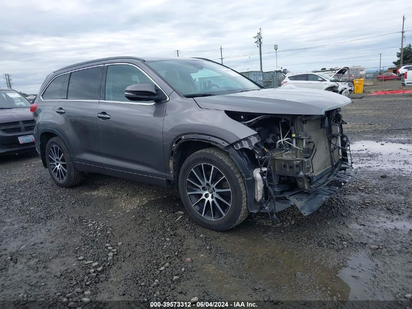 2018 Toyota Highlander Se VIN: 5TDJZRFH4JS541062 Lot: 39573312